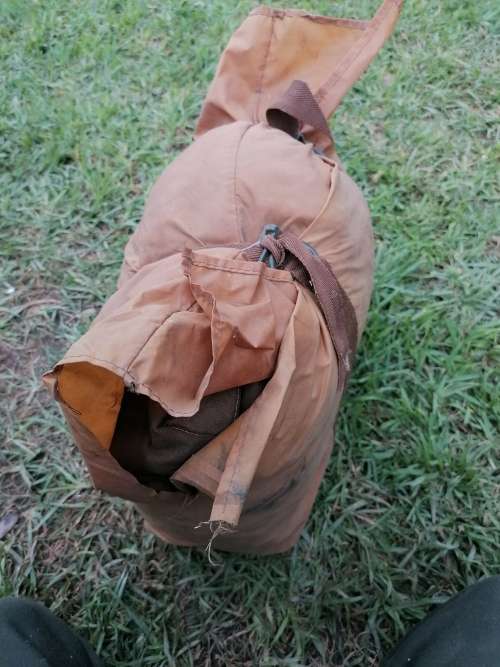 Vintage border war period army sleeping bag. Needs a good clean