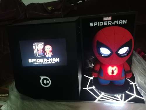 Rare Spiderman Sphero Display with shop display stand Like new.