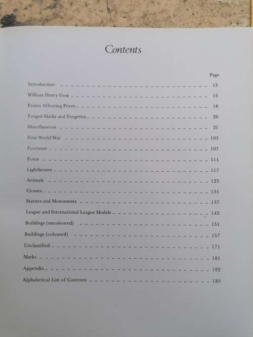 The price guide to the models of W. H. Goss Roland Ward