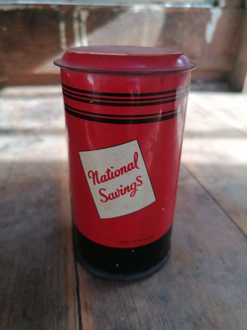National Savings Bank Money Box vintage 10 x 6 cms (approx)