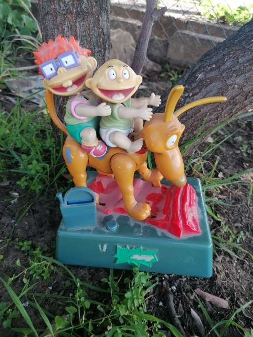 Vintage Rugrats Electronic Coin Bank Tommy Chuckie Spike 1997