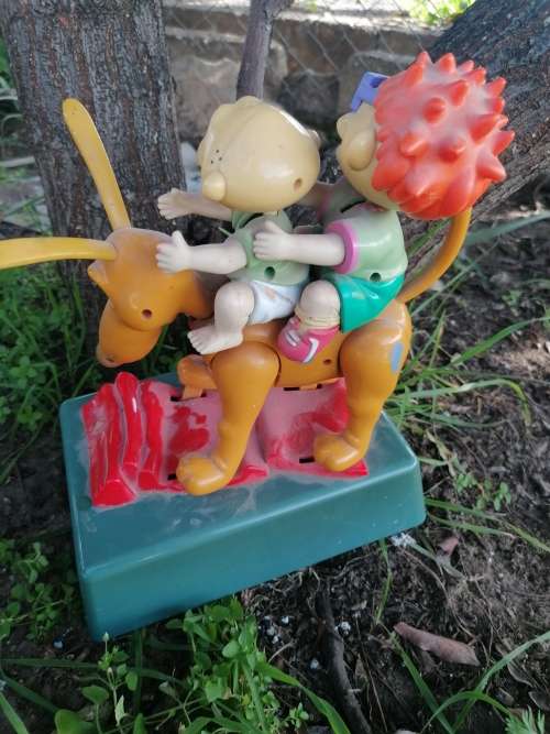 Vintage Rugrats Electronic Coin Bank Tommy Chuckie Spike 1997