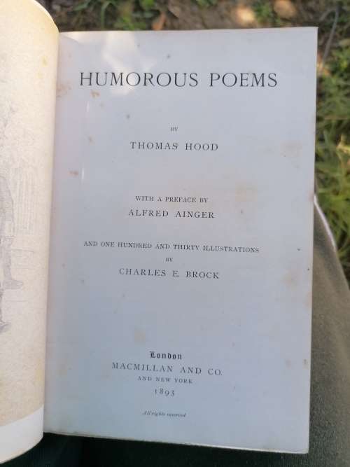 humorous poems by Thomas hood 1893