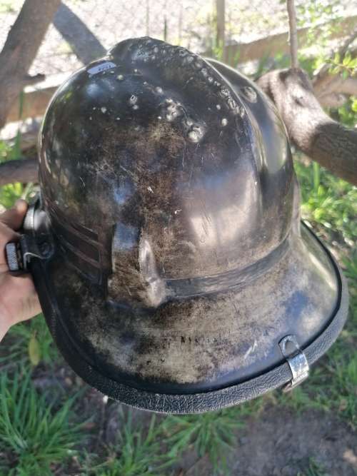 Old South African fire brigade helmet