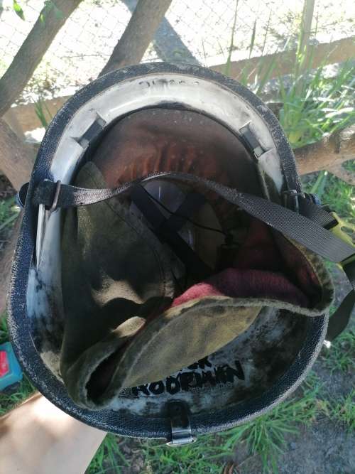 Old South African fire brigade helmet