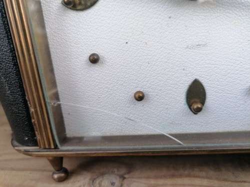 Working condition Vintage Smiths Sectric Leather Mantel Clock. Condition as per picture
