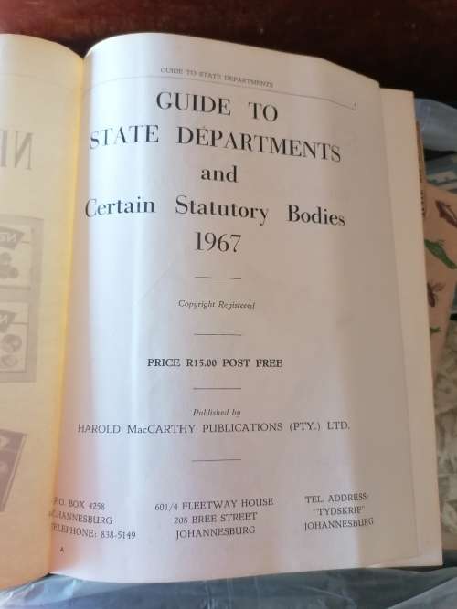Guide to State Departments and Certain Statutory Bodies 1967 (South Africa)
