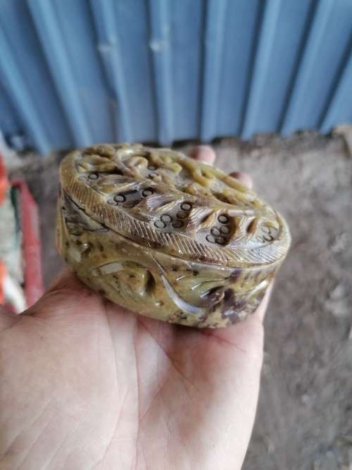 Vintage stone trinket holder.