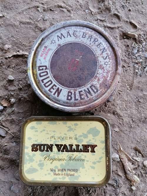 Vintage tabacco tins.