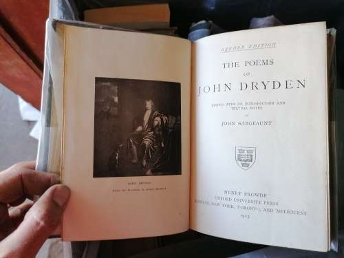 The Poems of John Dryden. Dryden, John, John Sargeaunt (ed.).