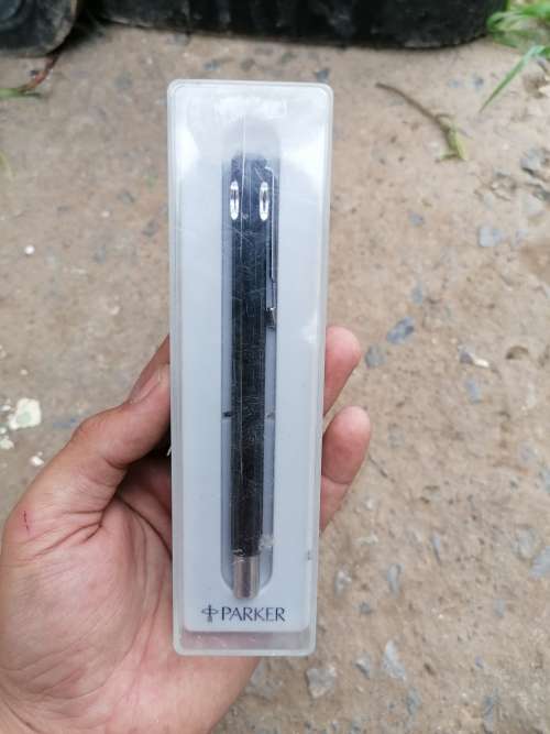 Parker pen. Needs ink. Marked `HE IS OUR PEACE