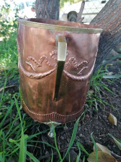 RARE FIND. Carl Deffner Esslingen Copper Planter Cache Pot Plantpot Art Nouveau