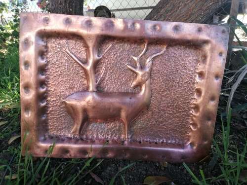 Vintage solid and heavy copper art