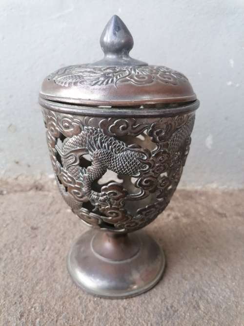 Vintage Asian pot-pourri/incense jar