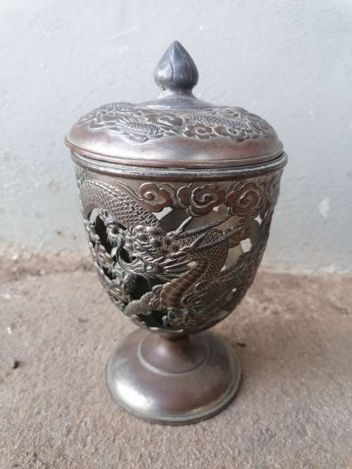 Vintage Asian pot-pourri/incense jar