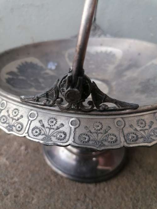 Antique Aesthetic Castor Stand marked 1770 hard white metal