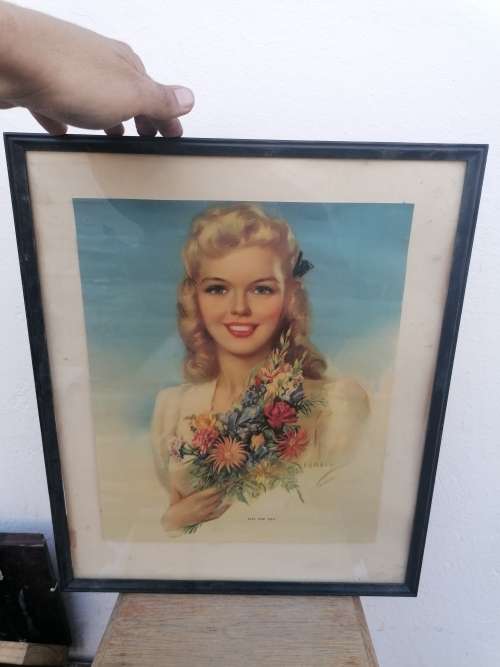 Vintage framed print