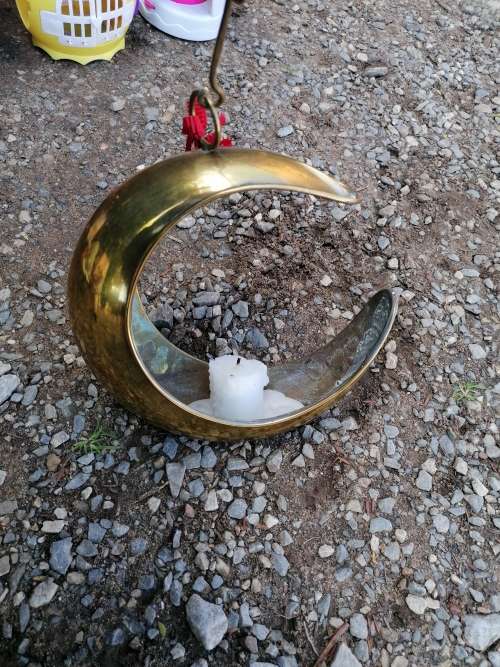 Gold color Celestial Moon Hanging Planter