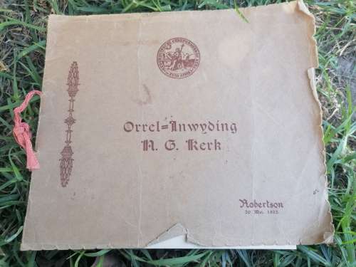Orrel inwyding N. G kerk Robertson 20 Mei 1932