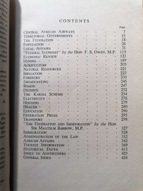 Guide to the Federation of Rhodesia and Nyasland by L S Levin and A J Levin