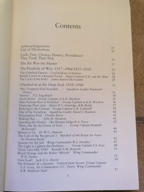 Out of the Blue: Role of Luck in Air Warfare, 1917-66 Lucas, Laddie