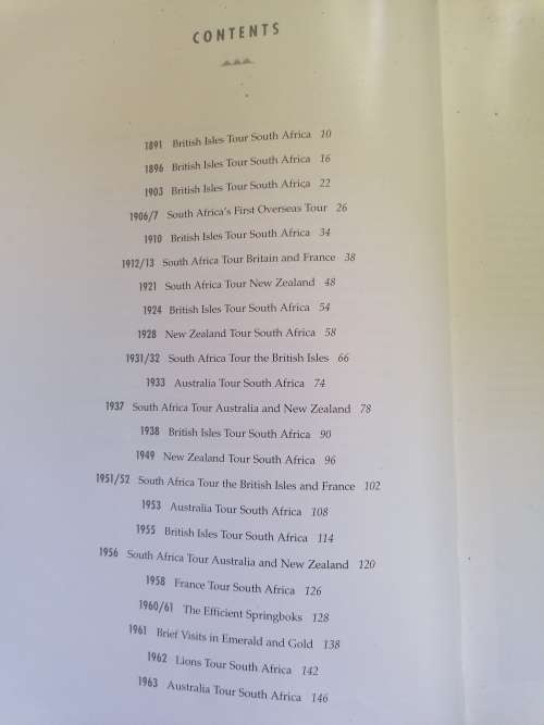 Springbok History - Illustrated History 1891 to 1995 World Cup