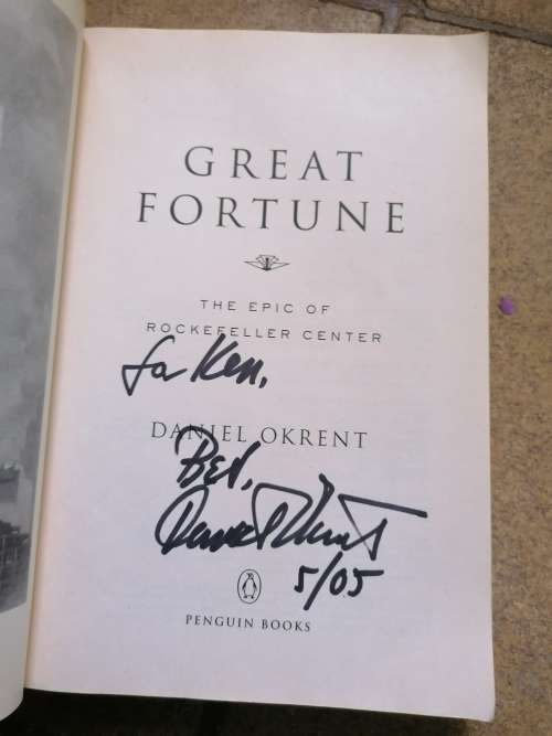 Great fortune by daniel okrent signed copy