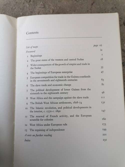 A History Of West Africa Fage J. D. 1969