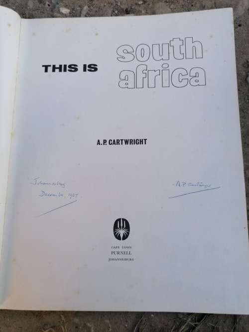 this is south africa by A.P CARTWRIGHT signed copy