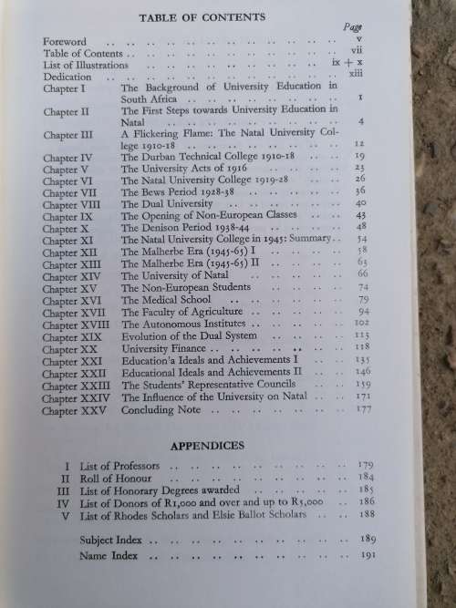 A History of the University of Natal