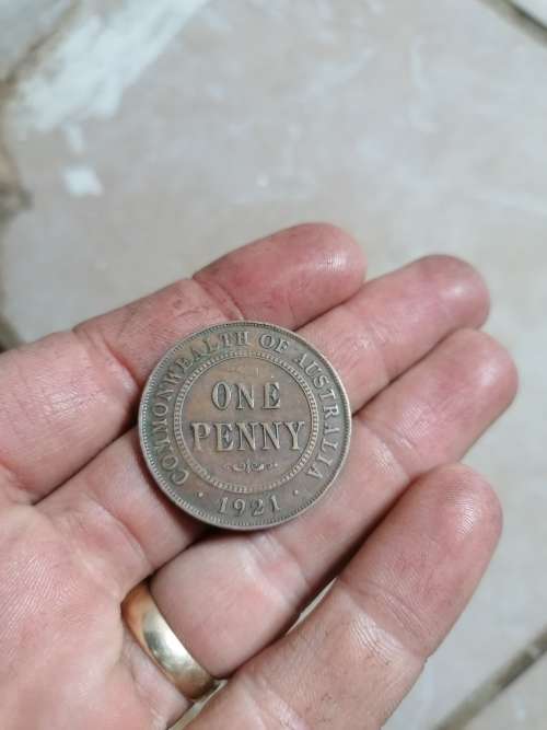 commonwealth of australia one penny 1921