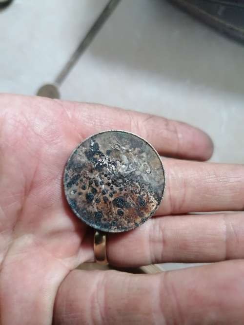 Silver south african one rand coin 1968