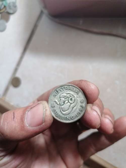 Australia shilling 1957 silver 0.500