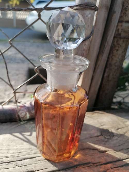 Vintage crystal perfume bottle