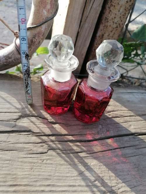Vintage crystal perfume bottles