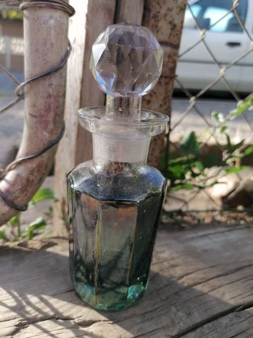Vintage crystal perfume bottle