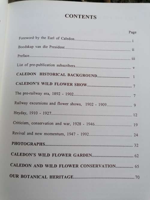 Caledon Horticultural and Wild Flower Society 1892 -1992  J.E.Wilson