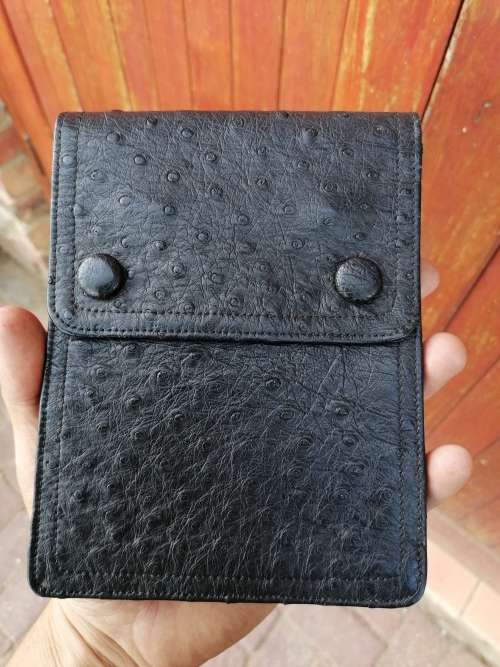 Looks like ostrich leather but not sure
