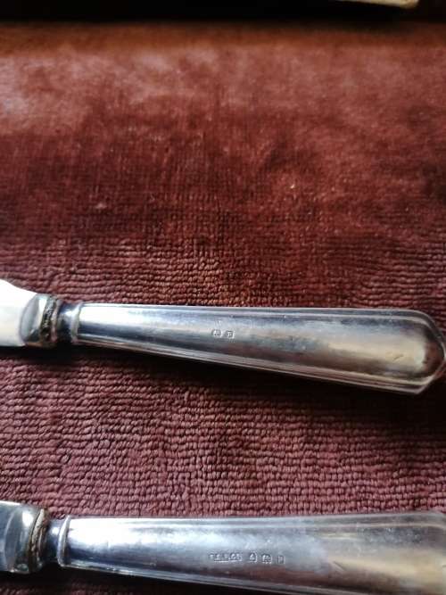 Antique 1914  cutlery with sterling silver handles