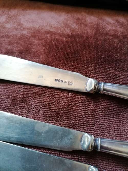 Antique 1914  cutlery with sterling silver handles
