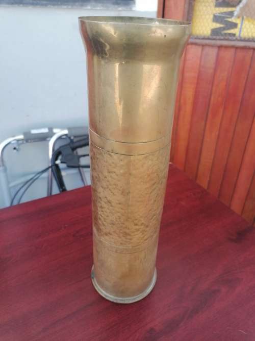1915 Trench art brass bullet shell