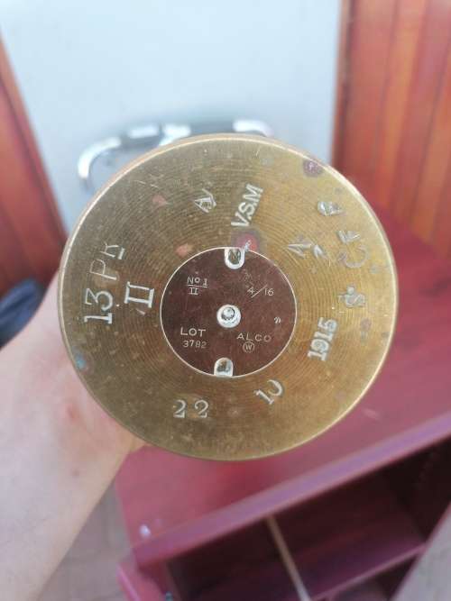 1915 Trench art brass bullet shell