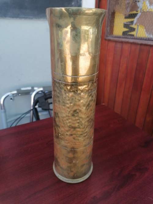 1905  brass Trench art bullet shell