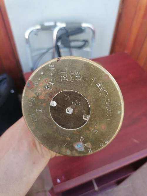 1905  brass Trench art bullet shell