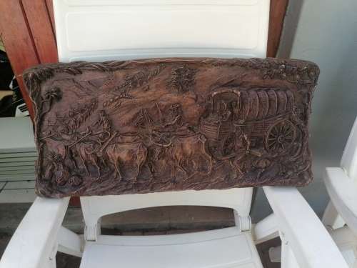 SYROCO` WOOD GROOT TREK EEUFEES COMMEMORATIVE PLAQUE BY V. IVANHOFF