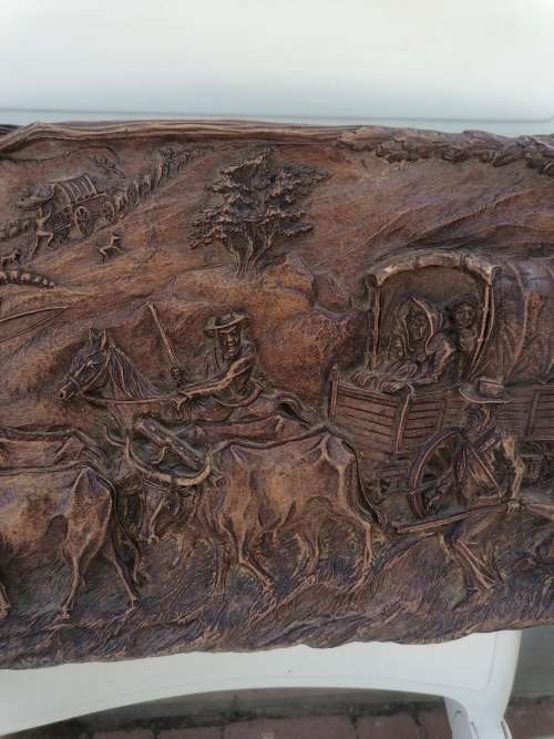 SYROCO` WOOD GROOT TREK EEUFEES COMMEMORATIVE PLAQUE BY V. IVANHOFF
