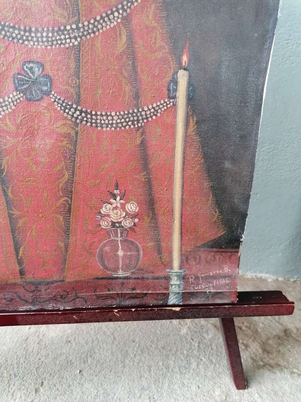 Peruvian School-Cuzco (18th century) madonna and child 50CM x 39CM