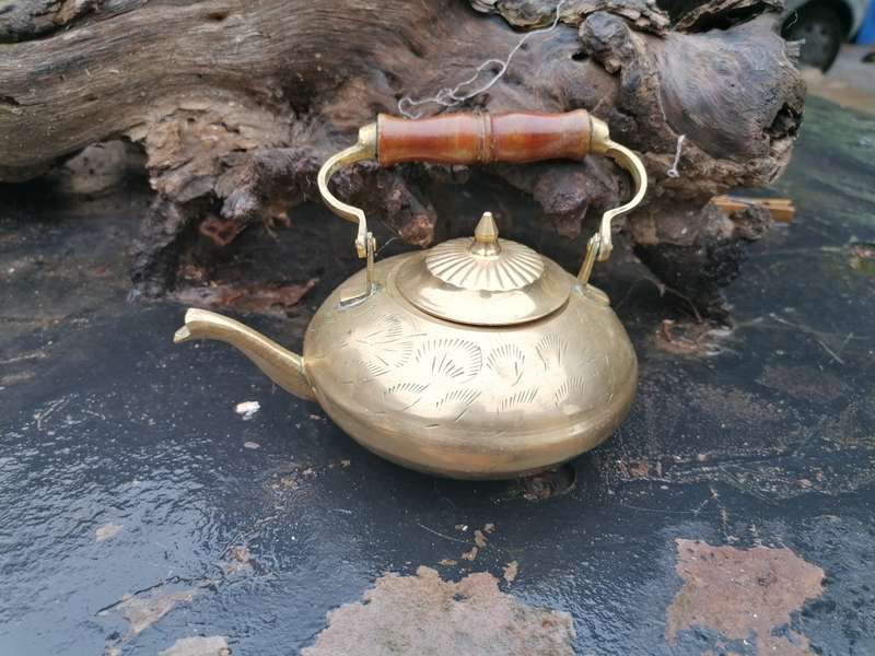 Small vintage brass kettle