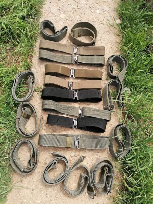Large lot army belts. Bid per item. Nice for reselling