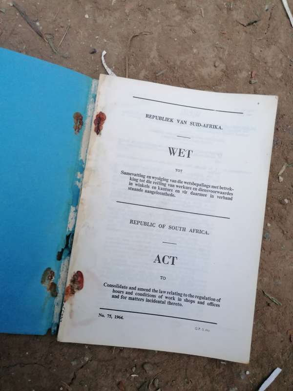 Wet op winkels en kantore, 1964 (wet no. 75 van 1964) en die regulasies daaronder uitgevaardig/